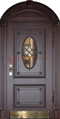 Арочная металлическая дверь с виноритом ДА-38 в Истре