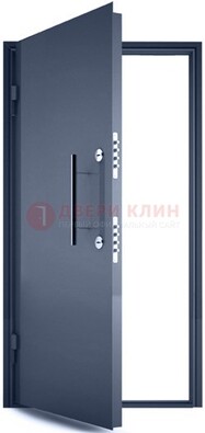 Черная металлическая бронированная дверь ДБ-1 в Истре