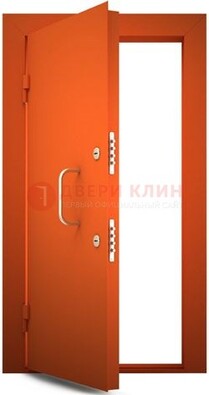 Оранжевая стальная бронированная дверь с нитроэмалью ДБ-2 в Истре