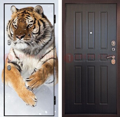 Металлическая дверь с фотопечатью тигра ДФ-1 в Истре