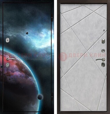 Железная дверь с фотопечатью планеты ДФ-21 в Истре