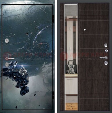 Железная дверь с фотопечатью космической фантастики ДФ-51 в Истре