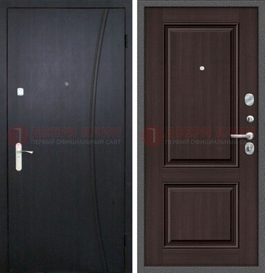 Темная стальная дверь с МДФ панелями ДМ-362 в Истре