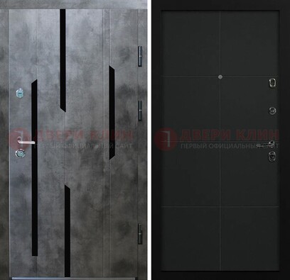 Стальная дверь с МДФ в темном цвете ДМ-415 в Истре