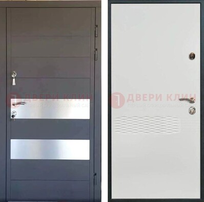 Металлическая дверь МДФ темная и светлая ДМ-420 в Истре