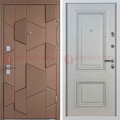 Квартирная стальная дверь с разными панелями МДФ ДМ-496 в Истре