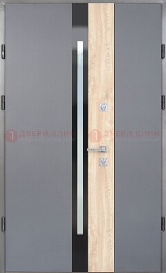 Полуторная металлическая дверь с МДФ ДМ-503 в Истре