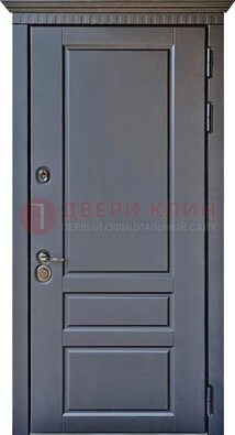 Тёмная входная дверь для коттеджа с МДФ ДМ-528 в Истре