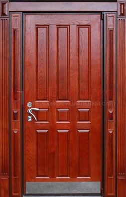 Красная входная дверь для улицы с МДФ ДМ-532 в Истре
