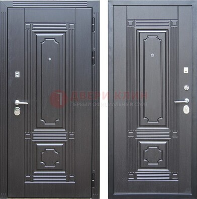Декоративная серая металлическая дверь с МДФ ДМ-57 в Истре