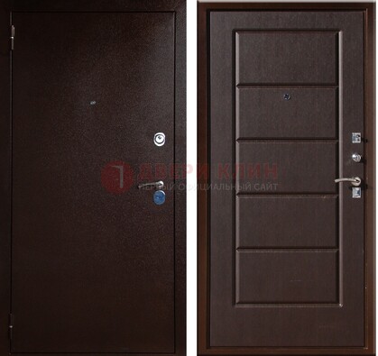 Темная входная дверь с порошковым окрасом ДП-113 в Истре