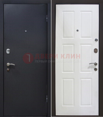Черная металлическая дверь с порошковым покрытием ДП-193 в Истре