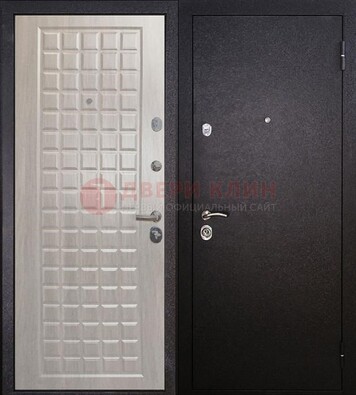 Черная входная дверь с порошковым покрытием ДП-206 в Истре