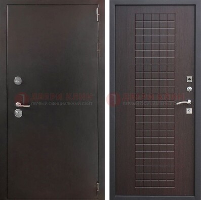 Черная железная дверь с порошковым покрытием ДП-222 в Истре