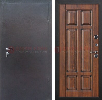 Темная входная дверь с порошковым покрытием с МДФ панелью ДП-235 в Истре