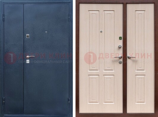 Двустворчатая стальная дверь с порошковым напылением и МДФ ДП-239 в Истре