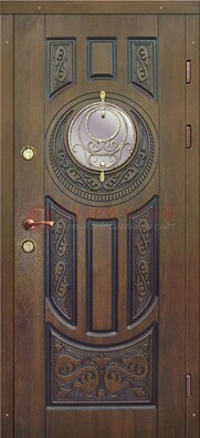 Одностворчатая входная дверь с виноритом и стеклом ДВТ-193 в Истре