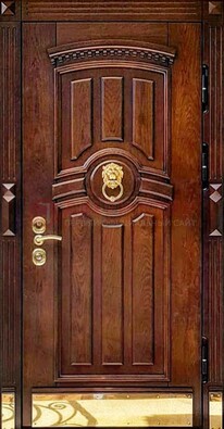 Входная дверь с виноритом в коричневом цвете ДВТ-236 в Истре