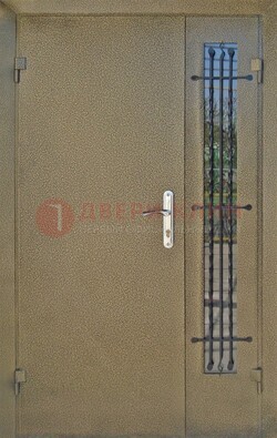 Тамбурная дверь Порошок со стеклом и ковкой ПЛ-20 в Истре
